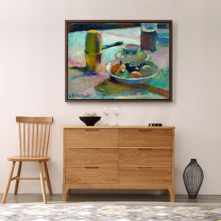 Henri Matisse,Fruit and coffeepot,Green still life art,restaurant wall art,canvas print,canvas art,canvas wall art,large wall art,p1080