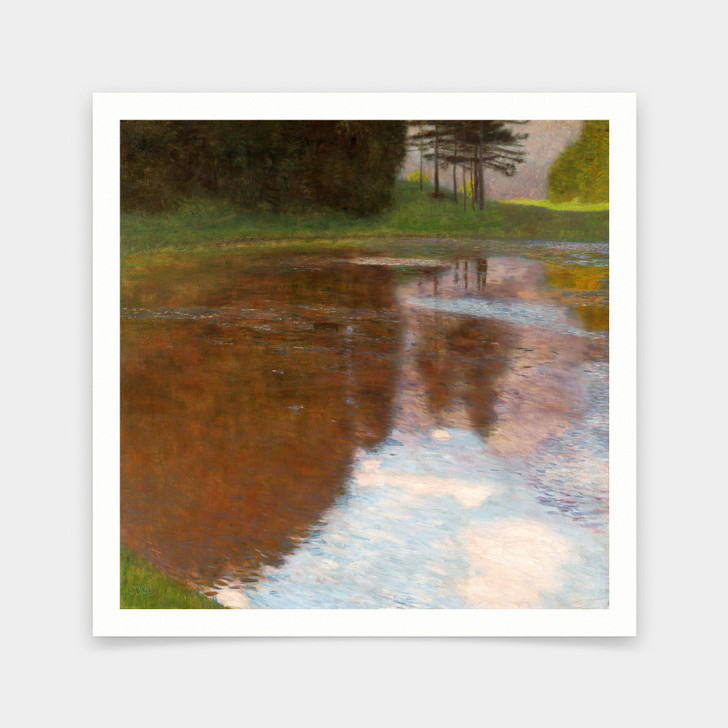 Gustav Klimt,A Morning by the Pond,art prints,Vintage art,canvas wall art,famous art prints,q2692