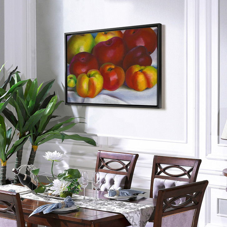 Georgia O'Keeffe,Apple Family,Apple still life, fruit art,canvas print,canvas art,canvas wall art,large wall art,framed wall art,p1046