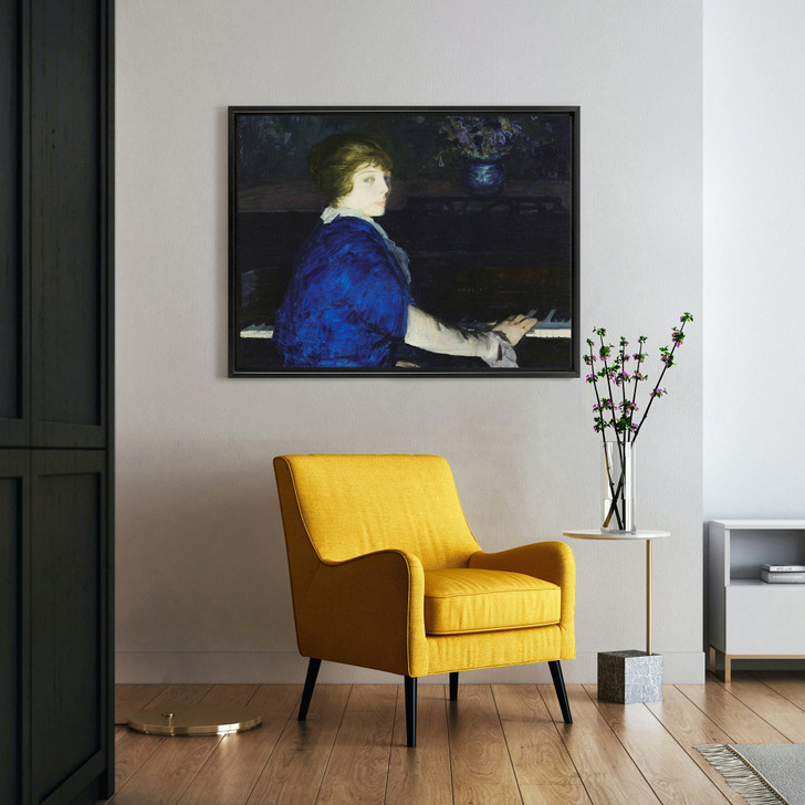 George Wesley Bellows,Emma at the Piano,canvas print,canvas art,canvas wall art,large wall art,framed wall art,p1037