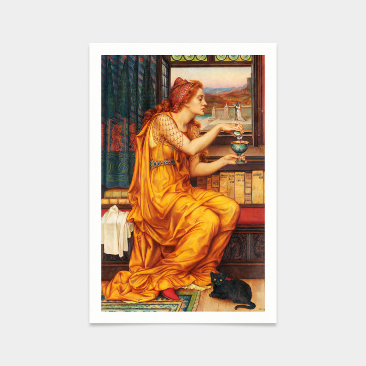 Evelyn De Morgan,The Love Potion,art prints,Vintage art,canvas wall art,famous art prints,q2215