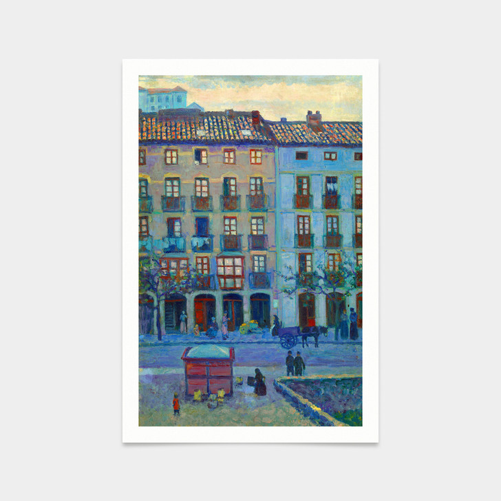 Dario de Regoyos,Azul, San Sebastian, c. 1900,art prints,Vintage art,canvas wall art,famous art prints,q2196