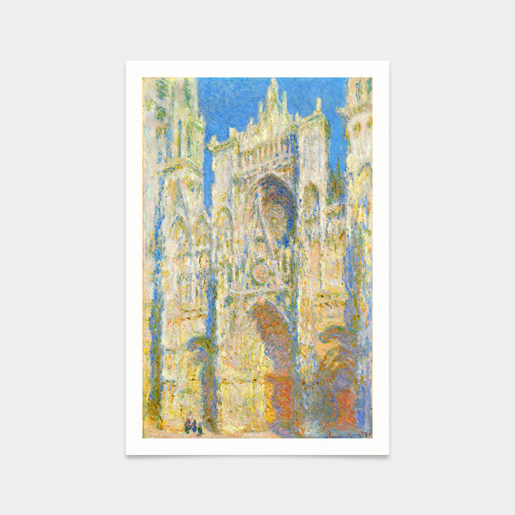 Claude Monet,Rouen Cathedral, West Façade, Sunlight,art prints,Vintage art,canvas wall art,famous art prints,q2192