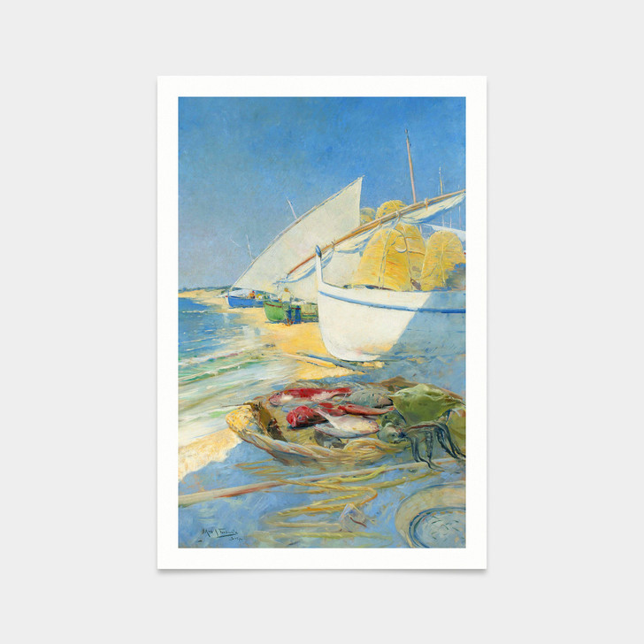 Arcadi Mas i Fondevila,Fishing,art prints,Vintage art,canvas wall art,famous art prints, q2171