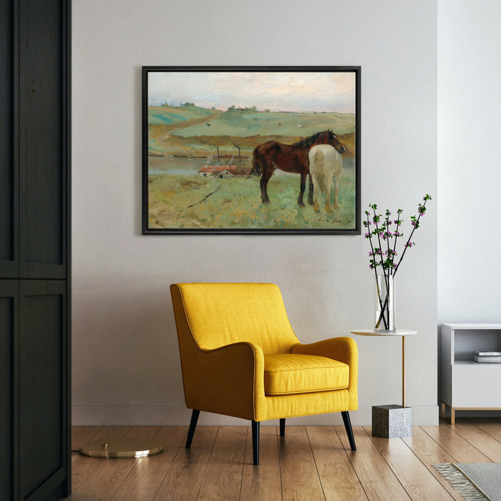 Edgar Degas,Horses in a Meadow,Horse wall art,canvas print,canvas art,canvas wall art,large wall art,framed wall art,p946