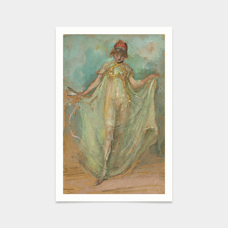 James McNeill Whistler,Green and Blue The Dancer,art prints,Vintage art,canvas wall art,famous art prints,2V74