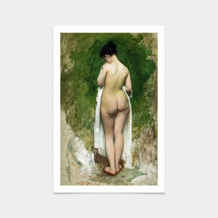 Frank Duveneck,Nude Standing, 1892,art prints,Vintage art,canvas wall art,famous art prints,2V51