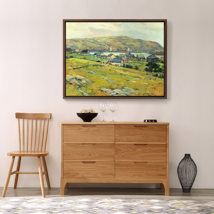 Chauncey Foster Ryder,The Fishing Village,Rural landscape,canvas print,canvas art,canvas wall art,large wall art,framed wall art,p838