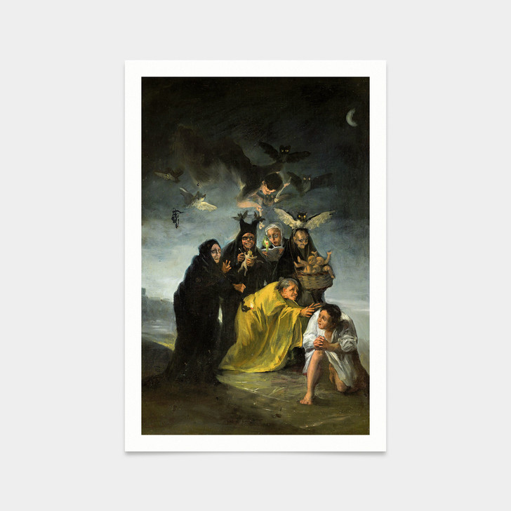 Francisco de Goya,Witches' Sabbath, Las Brujas,art prints,Vintage art,canvas wall art,famous art prints,2V47
