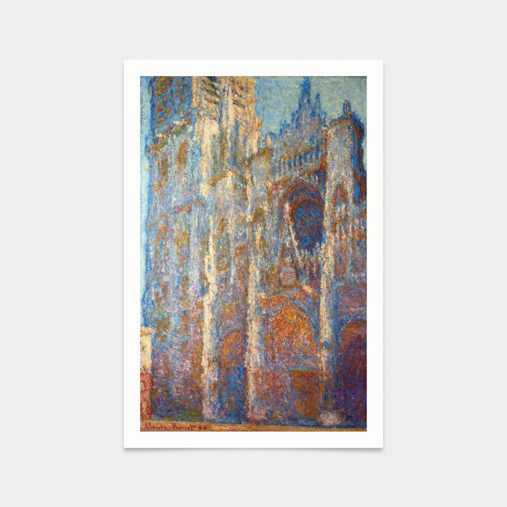 Claude Monet,Rouen Cathedral. Noon,The Portal and the Alban Tower,art prints,Vintage art,canvas wall art,famous art prints,2V41