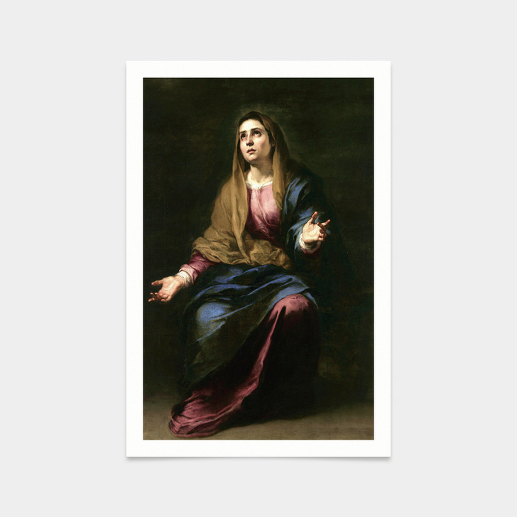 Bartolome Esteban Murillo,The Sorrowful Mother, 1670,art prints,Vintage art,canvas wall art,famous art prints,2V33