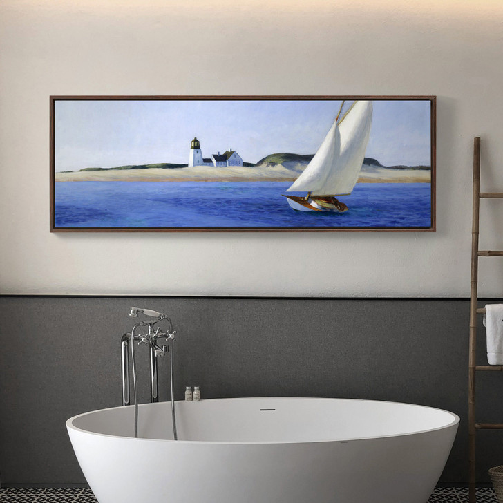 Edward Hopper,The Long Leg,Seaside Sailboat,Coastal Scenery,Canvas Print,Canvas Art, Canvas Wall Art,Extra Large Canvas Art,Large Canvas P96
