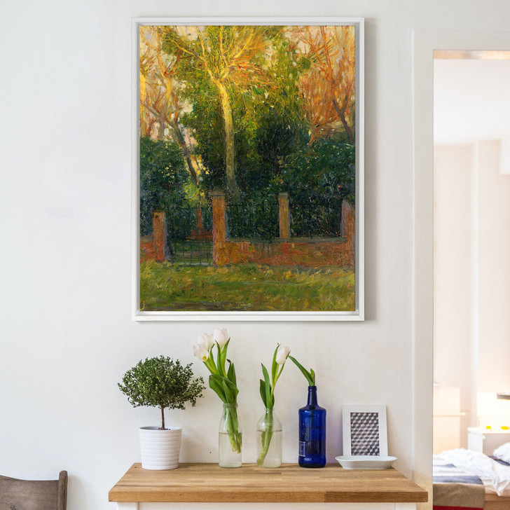 Umberto Moggioli, The garden in the evening,Garden scenery,canvas print,canvas art,canvas wall art,large wall art,framed wall art,p670