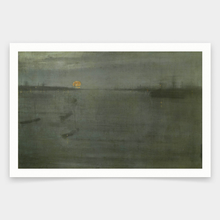 James McNeill Whistler,Nocturne Blue and Gold—Southampton Water,art prints,Vintage art,canvas wall art,famous art prints,V1584