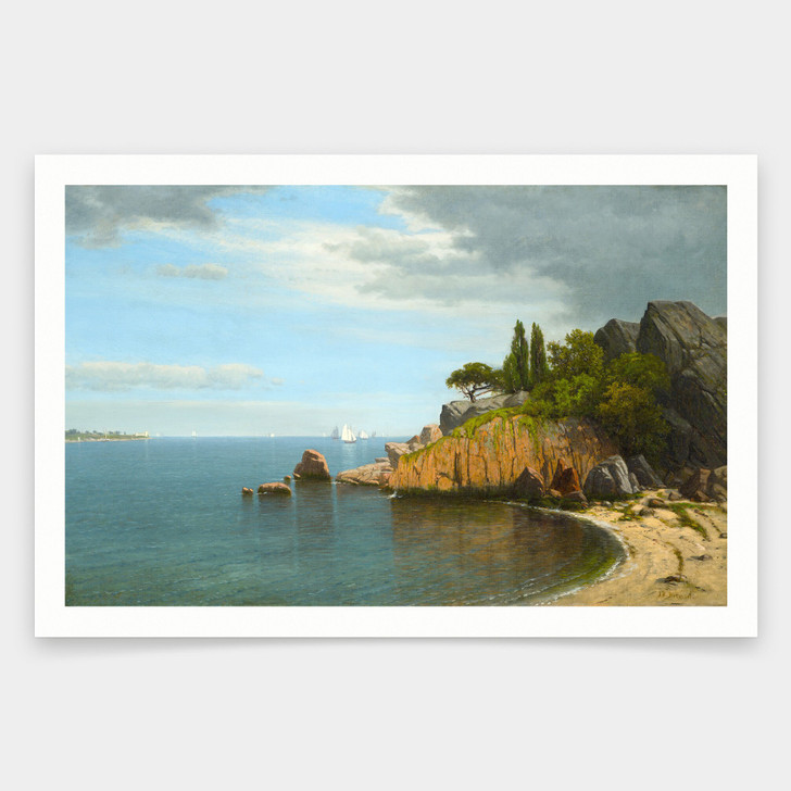 James Renwick Brevoort,Inside Eastern Point, Gloucester Bay,art prints,Vintage art,canvas wall art,famous art prints,V1589