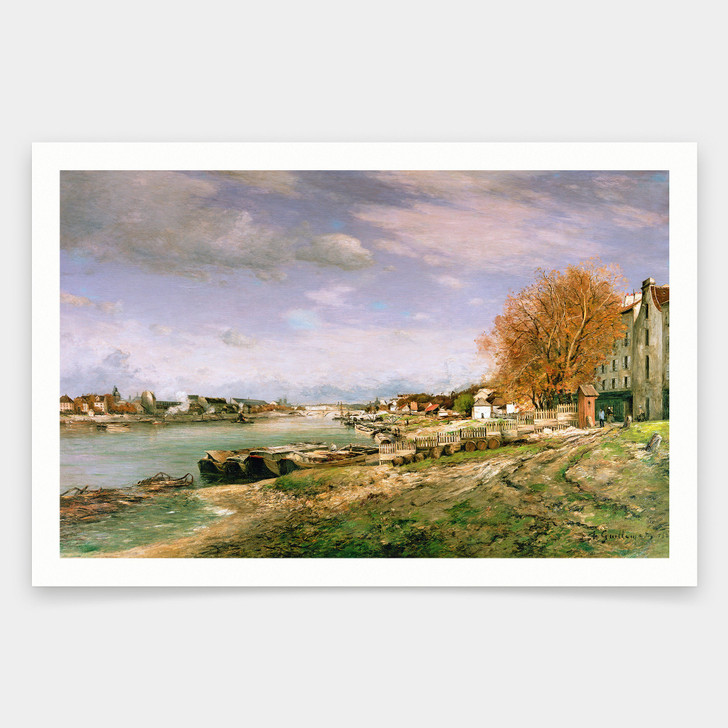 Jean Baptiste Armand Guillaumin,The old quay at Bercy,art prints,Vintage art,canvas wall art,famous art prints,V1627