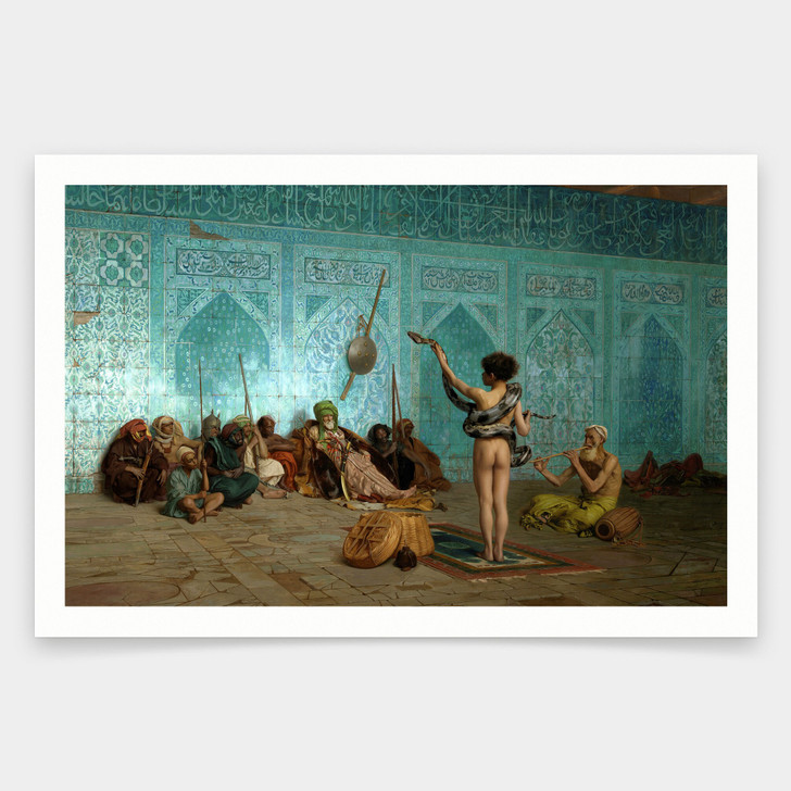 Jean-Leon Gerome,Snake Charmer, 1879,art prints,Vintage art,canvas wall art,famous art prints,V1682