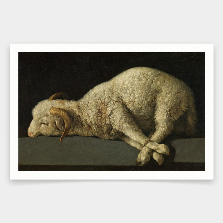 Francisco de Zurbaran,The Lamb of God, Agnus Dei,art prints,Vintage art,canvas wall art,famous art prints,V1346