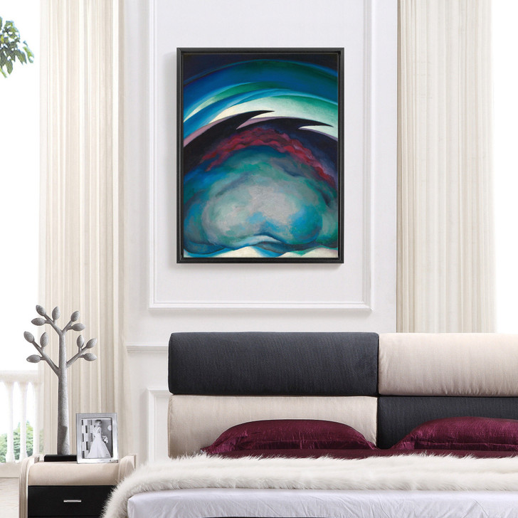 Georgia O'Keeffe,Series I From the Plains,Blue abstract art,canvas print,canvas art,canvas wall art,large wall art,framed wall art,p470