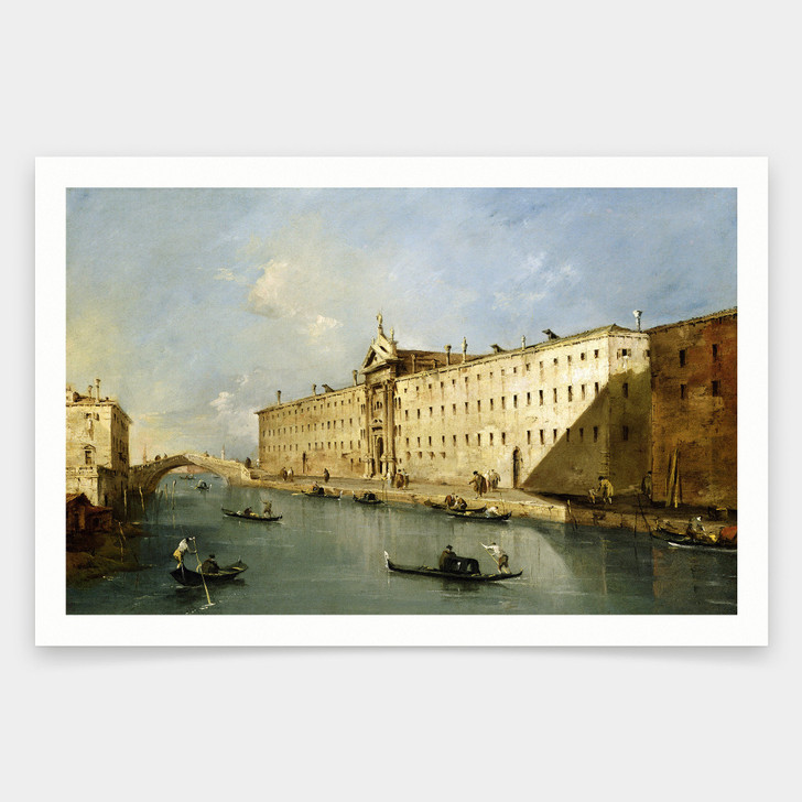 Francesco Guardi,Rio dei Mendicanti,art prints,Vintage art,canvas wall art,famous art prints,V1340