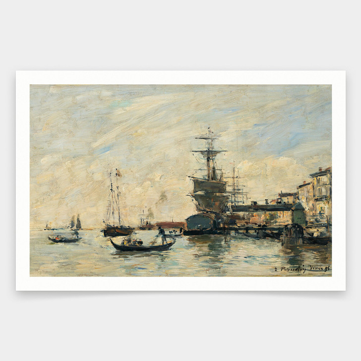 Eugene Boudin,View of Venice,art prints,Vintage art,canvas wall art,famous art prints,V1298