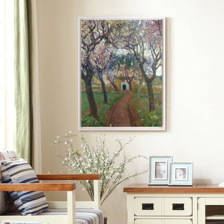 Baldomer Gili i Roig,Vida nueva,Path to the church,canvas print,canvas art,canvas wall art,large wall art,framed wall art, p389