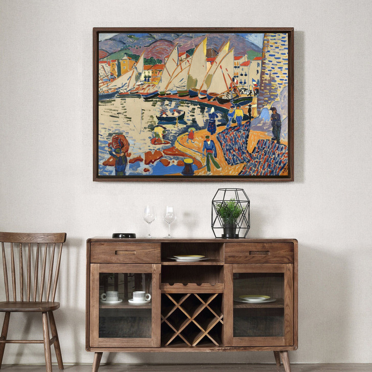 Andre Derain,Drying The Sails,Bay Marina,Canvas Print,Canvas Art,Canvas Wall Art,Large Wall Art,Framed Wall Art,P762