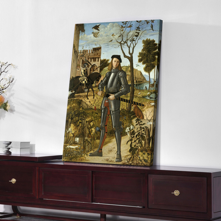 Vittore Carpaccio,Young Knight in a Landscape,large wall art,framed wall art,canvas wall art,large canvas,M2910