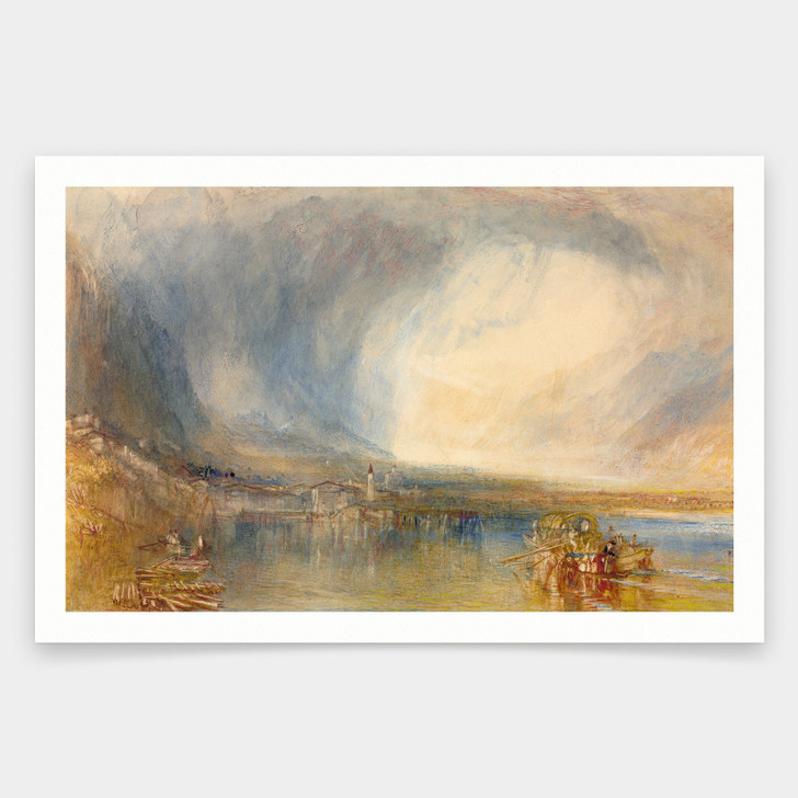 Joseph Mallord William Turner,,Fluelen, from the Lake of Lucerne,art prints,Vintage art,canvas wall art,famous art prints,V1788