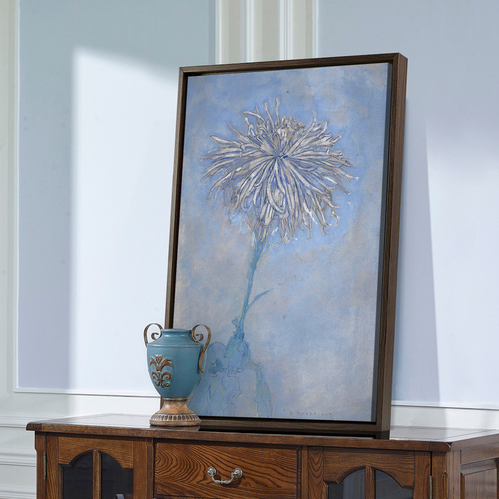 Piet Mondrian ,chrysant,Blue flower art,large wall art,framed wall art,canvas wall art,large canvas,M2848