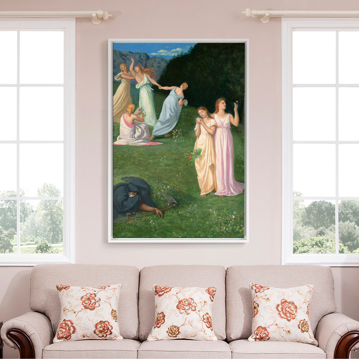 Pierre Puvis De Chavannes,Death and the Maidens, 1872,large wall art,framed wall art,canvas wall art,large canvas,M2843