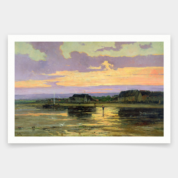 Marie Joseph Leon Clavel Iwill,Solitude in the Evening,art prints,Vintage art,canvas wall art,famous art prints,V1860