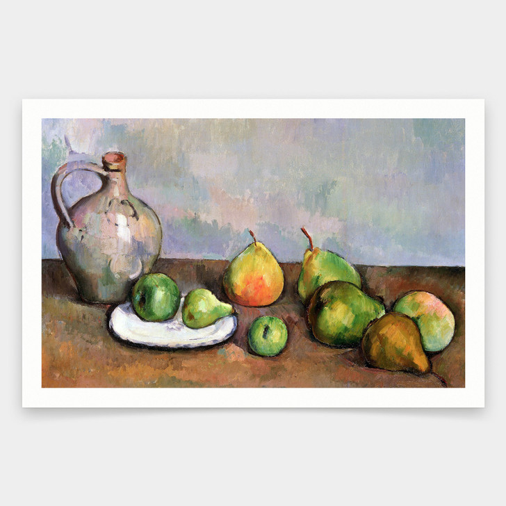 Paul Cezanne,Still Life with Pitcher and Fruit,art prints,Vintage art,canvas wall art,famous art prints,V1921