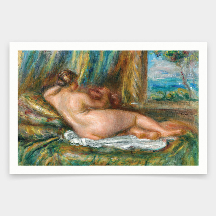 Pierre Auguste Renoir,Reclining Nude or Reclining Odalisque,art prints,Vintage art,canvas wall art,famous art prints,V1963