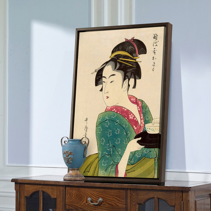 Kitagawa Utamaro,woman holding bowl,japanese painting,large wall art,framed wall art,canvas wall art,large canvas,M2722