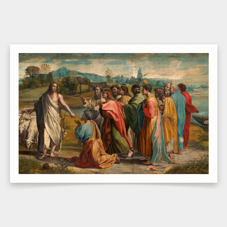 Raphael,Christ's Charge to Peter,art prints,Vintage art,canvas wall art,famous art prints,V1983