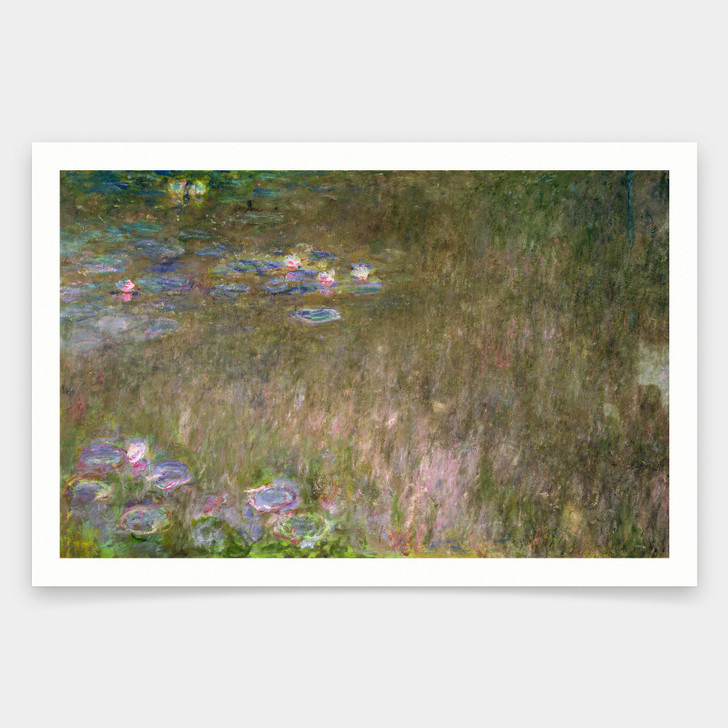 Claude Monet,Waterlilies Reflections Of Trees,Detail From The Left Hand Side,art prints,Vintage art,canvas wall art,famous art prints,V1186