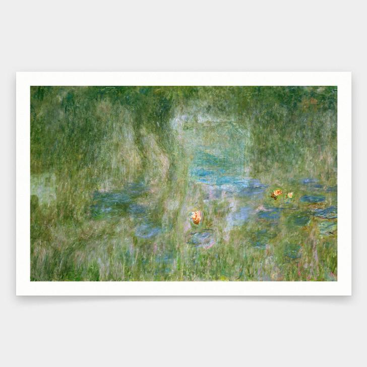 Claude Monet,Waterlilies Reflections Of Trees,Detail From The Central Section,art prints,Vintage art,canvas wall art,famous art prints,V1185