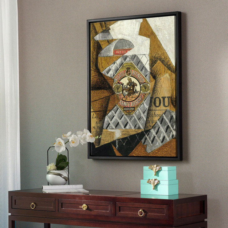 Juan Gris,The Bottle of Anis del Mono, 1914,abstract wall art,large wall art,framed wall art,canvas wall art,large canvas,M2684