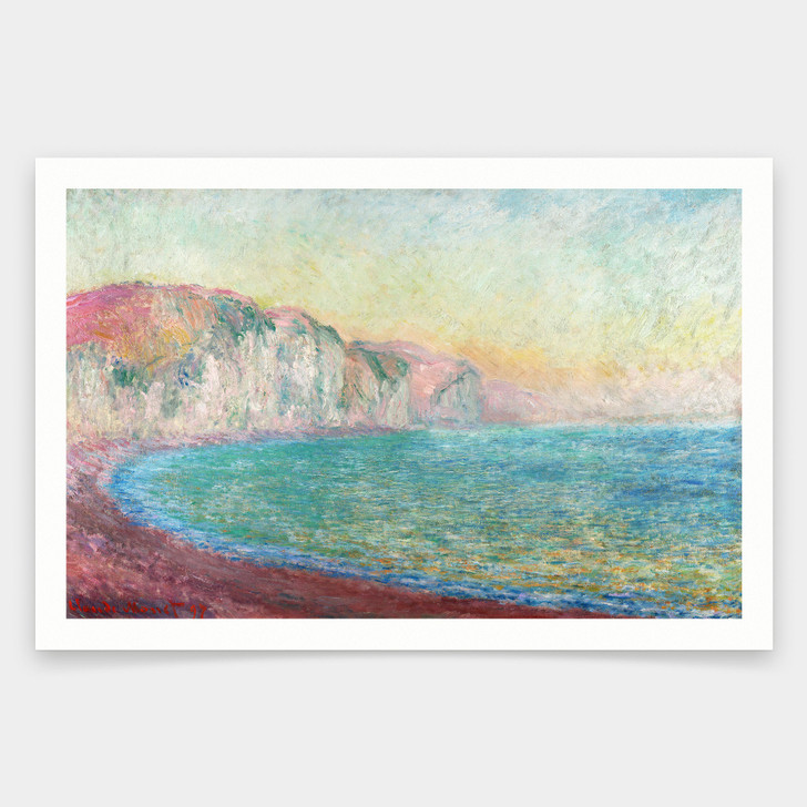 Claude Monet,Falaises a Pourville, soleil levant,art prints,Vintage art,canvas wall art,famous art prints,V1144