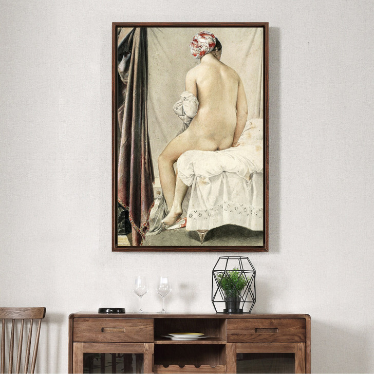 Jean-Auguste-Dominique Ingres,The Bather,The Valpincon Bather,large wall art,framed wall art,canvas wall art,large canvas,M2632