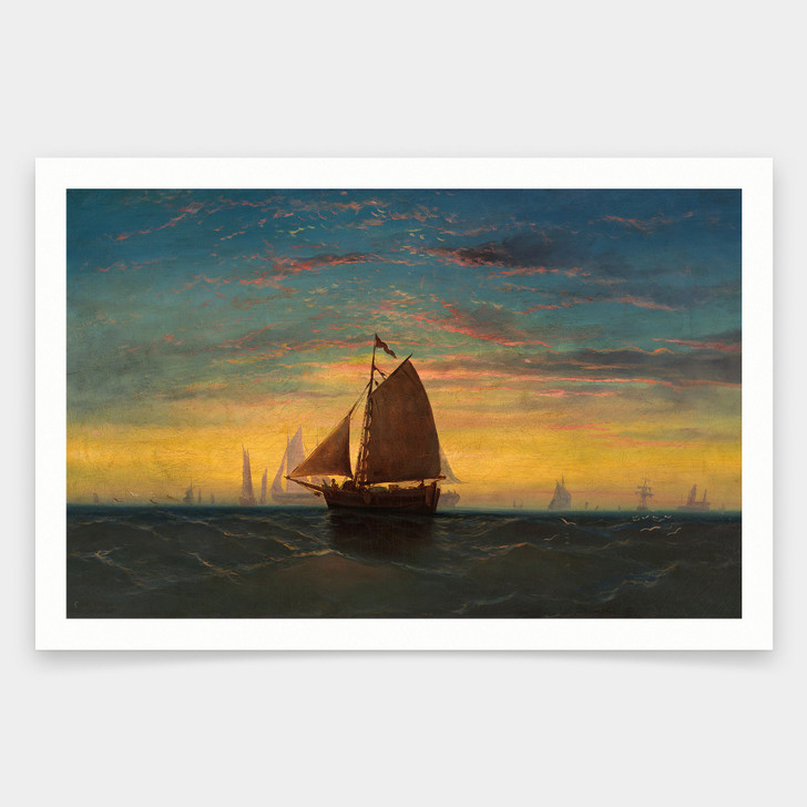 Charles Manger,Boston Harbor,art prints,Vintage art,canvas wall art,famous art prints,V1118