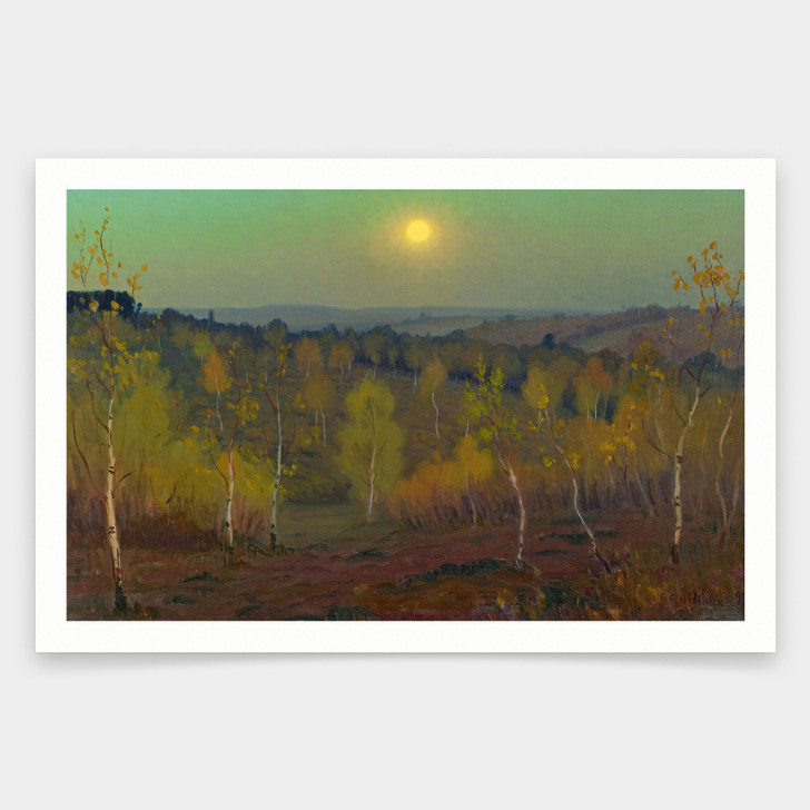 Charles Guilloux,Moonlit Night in the Montmorency Forest,art prints,Vintage art,canvas wall art,famous art prints,V1112