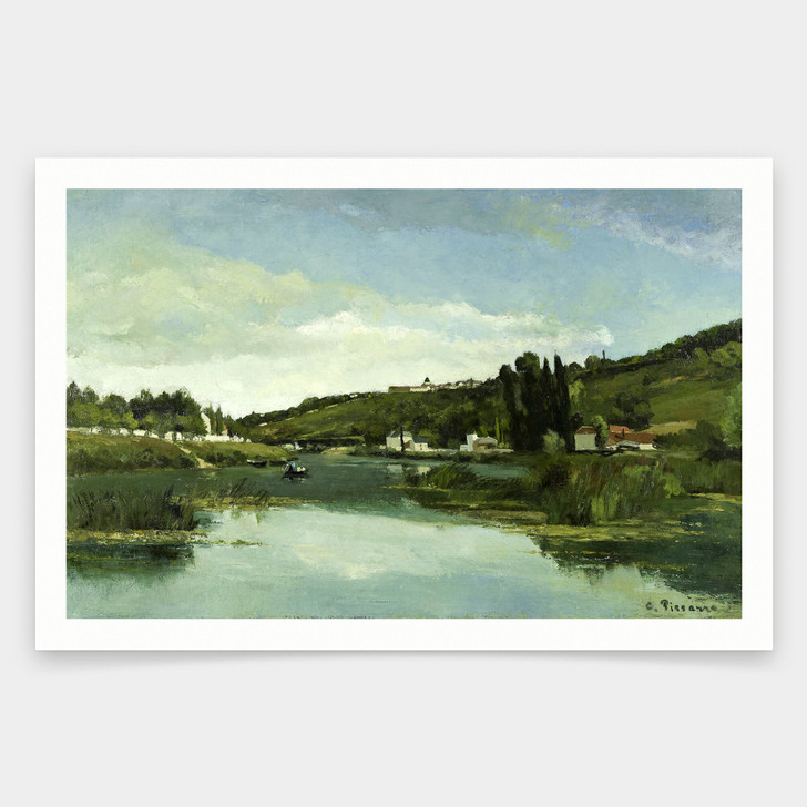 Camille Pissarro,The Marne at Chennevieres, 1865,art prints,Vintage art,canvas wall art,famous art prints,V1080