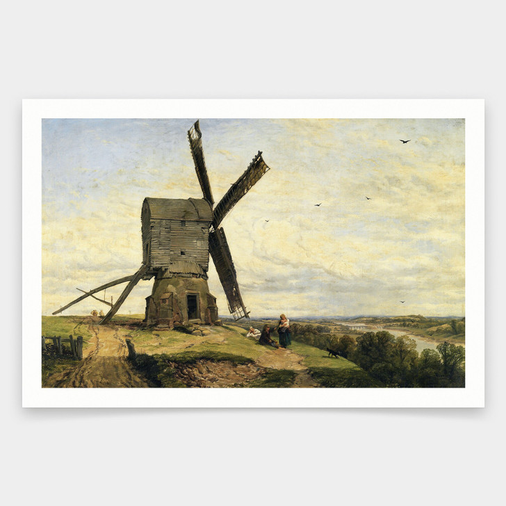 Thomas Creswick,The Windmill,art prints,Vintage art,canvas wall art,famous art prints,V2046