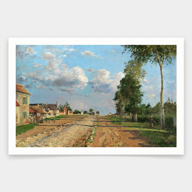 Camille Pissarro,Route de Versailles, Rocquencourt,art prints,Vintage art,canvas wall art,famous art prints,V1078
