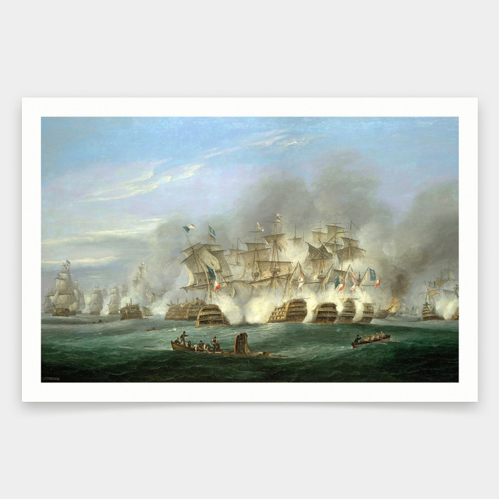 Thomas Luny,The Battle of Trafalgar,art prints,Vintage art,canvas wall art,famous art prints,V2053