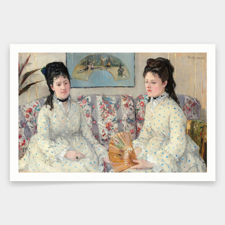 Berthe Morisot,The Sisters,art prints,Vintage art,canvas wall art,famous art prints,V1059