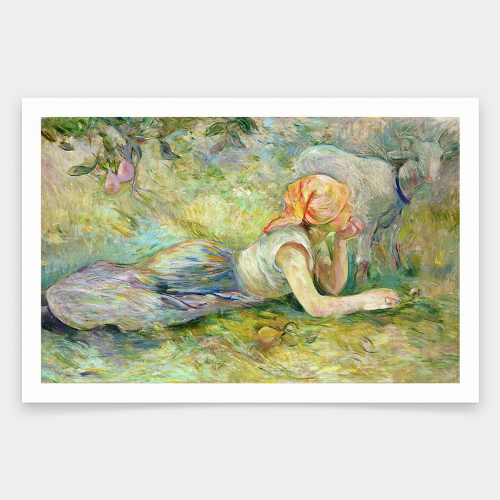 Berthe Morisot,Shepherdess Resting,art prints,Vintage art,canvas wall art,famous art prints,V1058