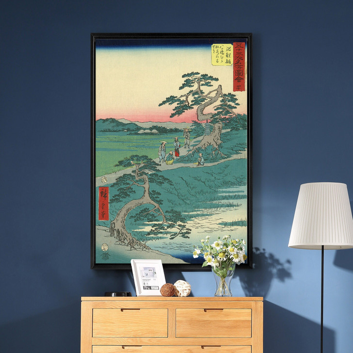 Hiroshige,Chiryu,pine tree by the road,japanese painting,large wall art,framed wall art,canvas wall art,large canvas,M2514